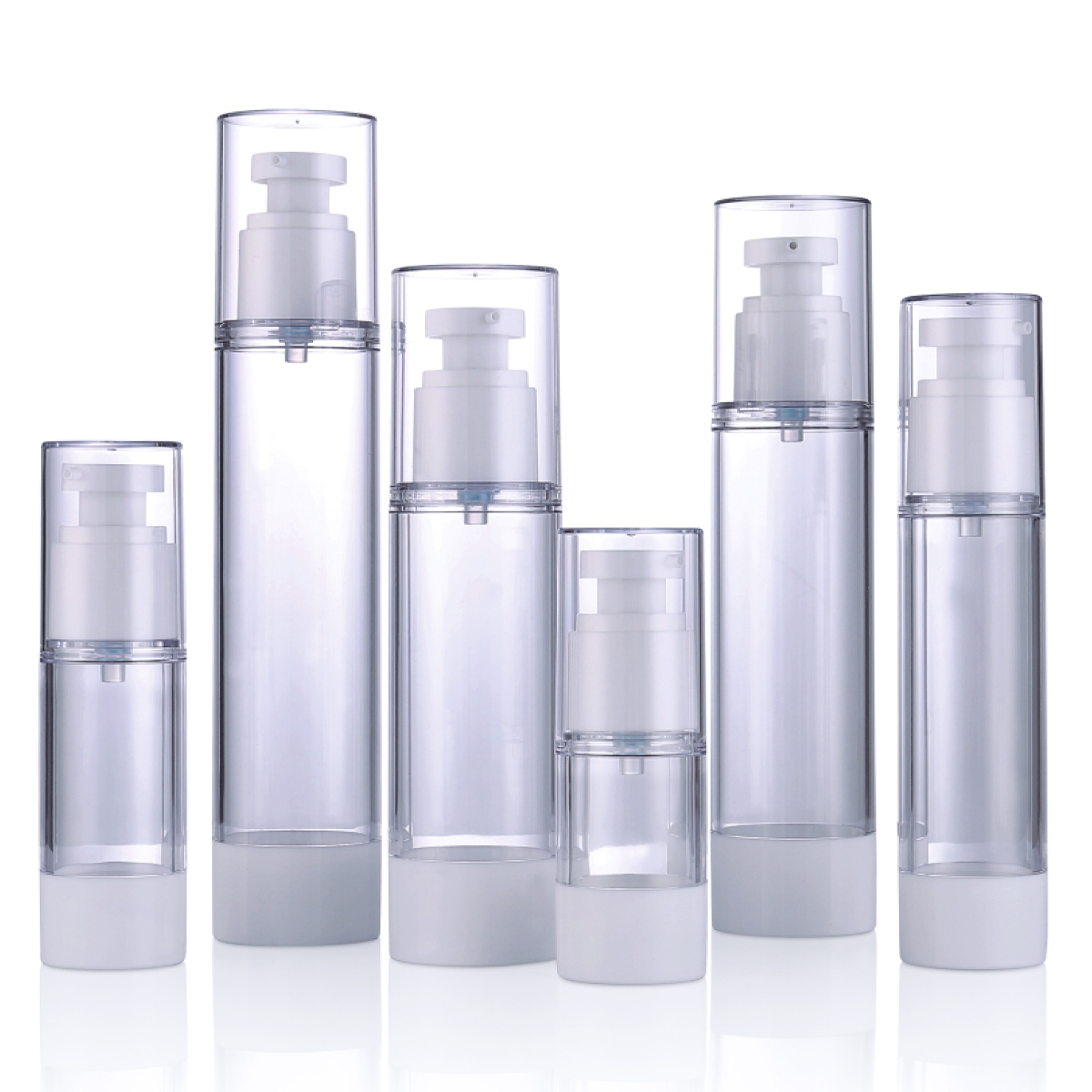15 ml 30 ml 50 ml 80 ml 100 ml 120 ml Plastiklotion Flasche Ökotöne kosmetische Behälter Haustnertoner luftless Pumpsprühflasche L02
