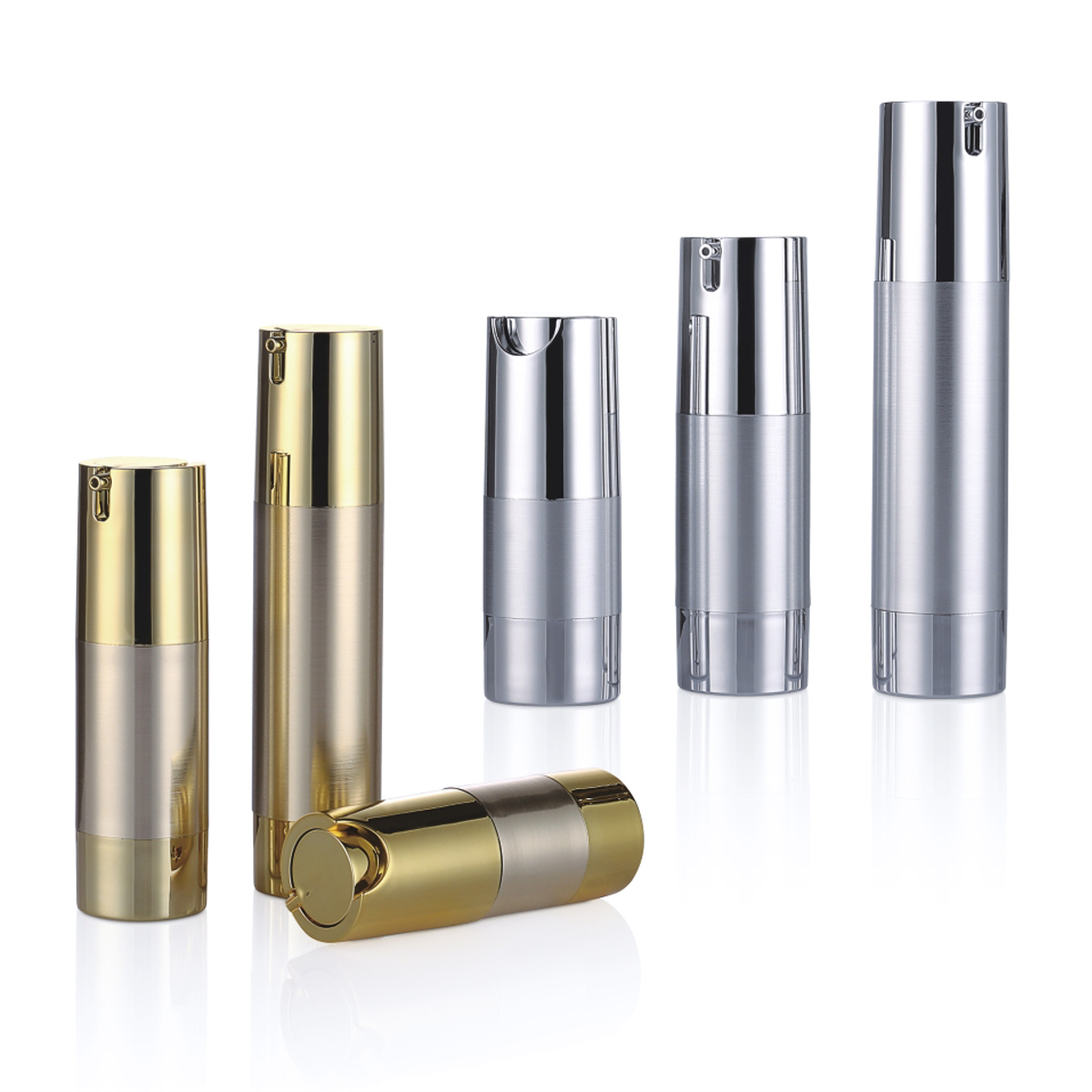 15 ml 20 ml 30 ml Roller Gold Silber Lotion Pumpenflasche mit u Formkopf L05