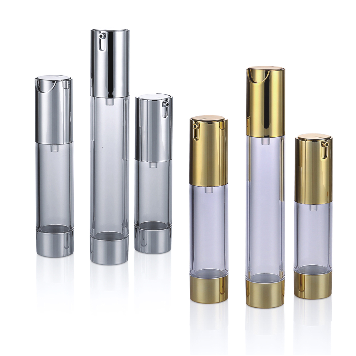 15 ml 20 ml 30 ml elektroplierend U-förmige Vakuumflasche Press Typ Pumpenkopf Lotion Flasche Airless Flasche L06