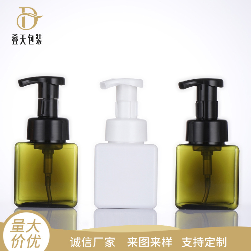 100 ml quadratische Plastikflasche Press Handeinheit Lotion Flaschenschaum Pumpe Unterabfüllung