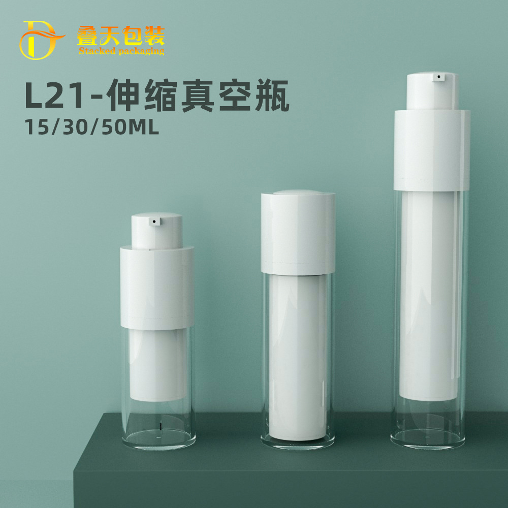 15 ml 30 ml 50 ml skalierbare Vakuumlotionflasche Plastikkosmetische Vakuumflasche