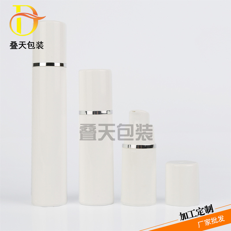 Vakuum Pressflasche 15 30 50 ml Plastik Snap White Press Lotion Flasche