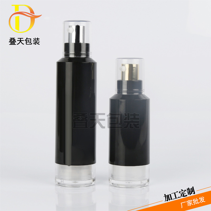 Black Lotion Press Flasche Essence Flüssigvakuumflasche tragbare Unterpackungs -Lotionflasche